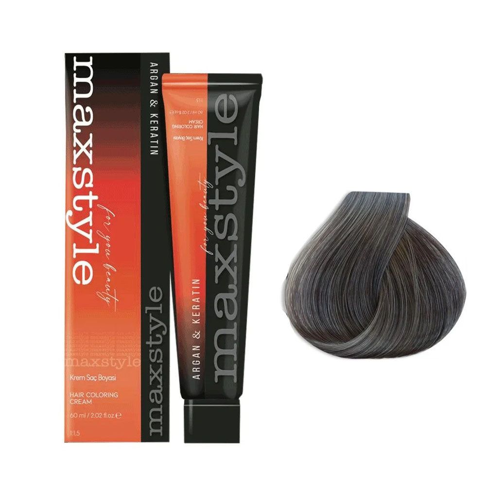 Maxstyle Argan Keratin Saç Boyası 6.1 Koyu Küllü Kumral x 2 Adet