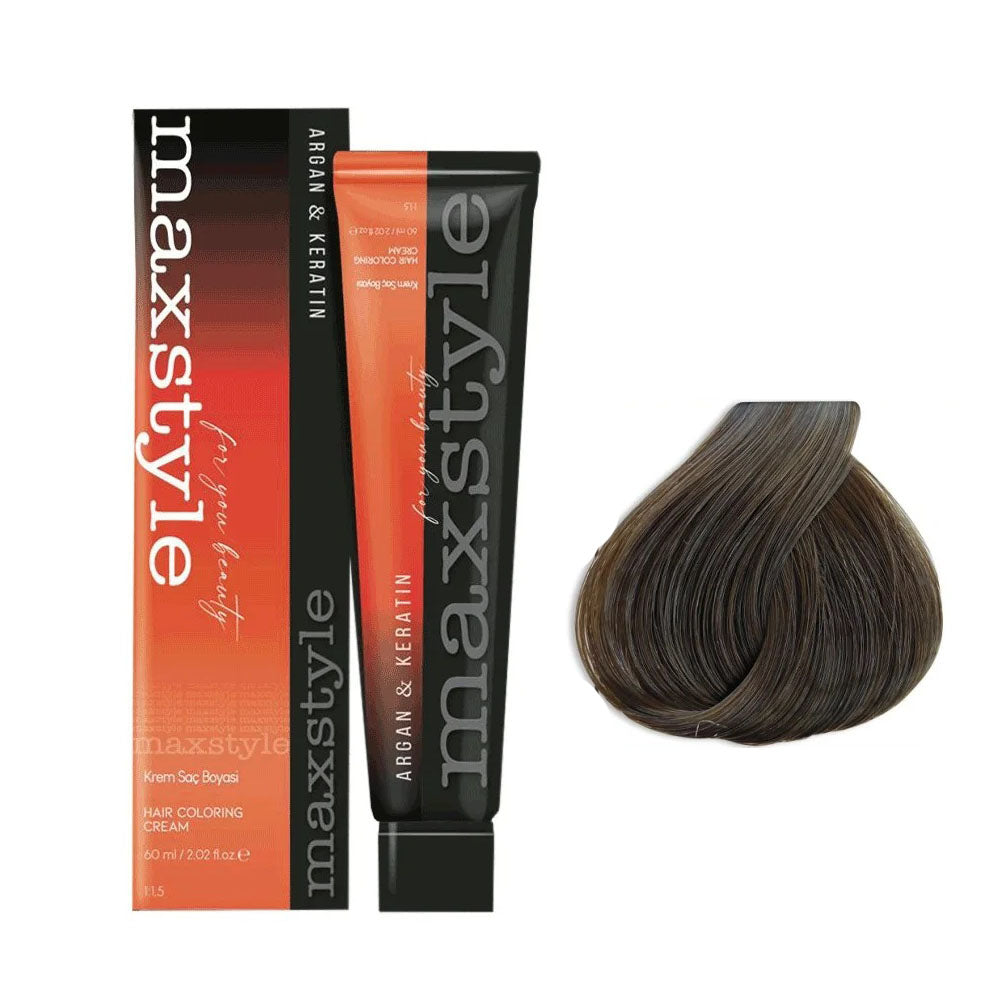 Maxstyle Argan Keratin Saç Boyası 6.11 Yoğun Koyu Küllü Kumral x 2 Adet