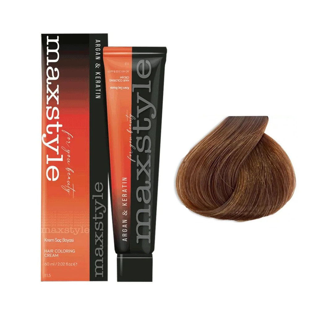 Maxstyle Argan Keratin Saç Boyası 6.34 Koyu Karamel x 2 Adet