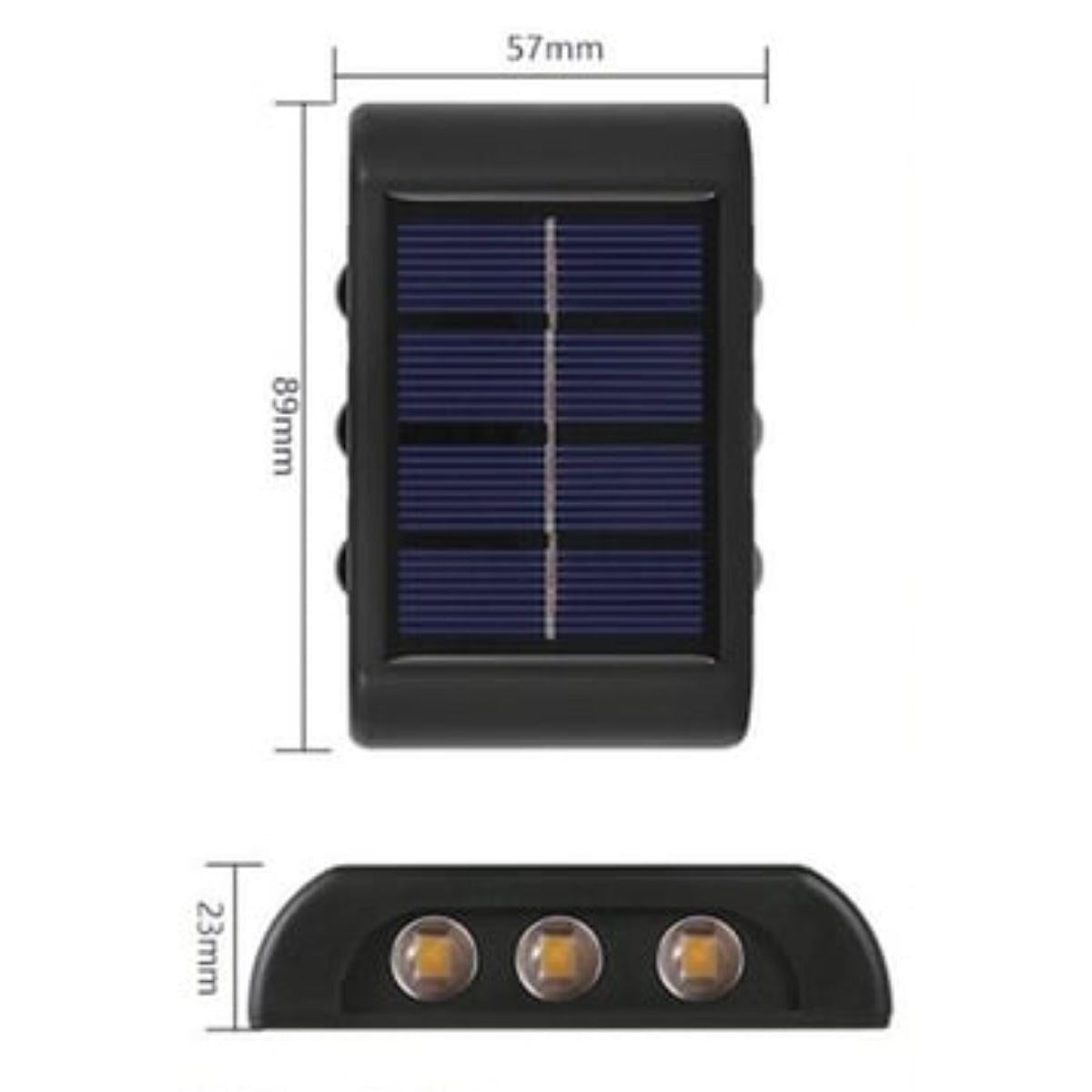 6 Ledlı Solar Güneş Enerjılı Aplık Led, Dekoratıf Duvar Montelı Gün Işığı Led