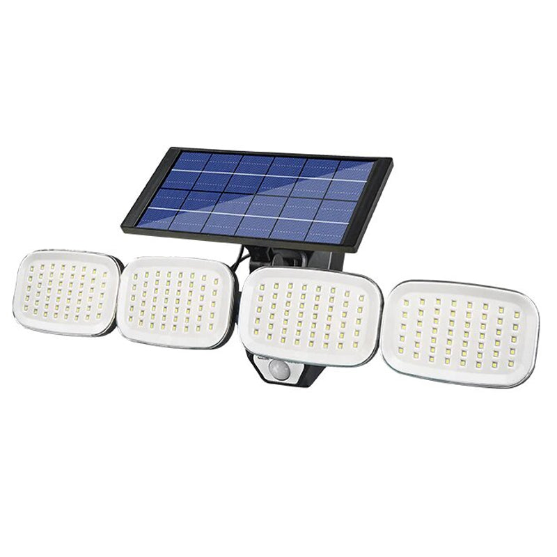 6 VOLT -3 WATT SOLAR PANELLİ 4 BAŞLI HAREKET SENSÖRLÜ 200 SMD LEDLİ LAMBA (4620)