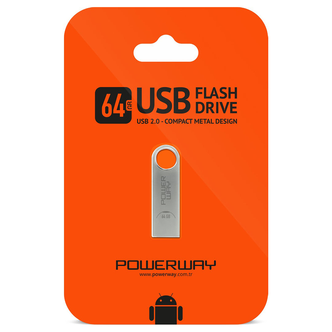 64 Gb Metal Usb 2.0 Flash Bellek