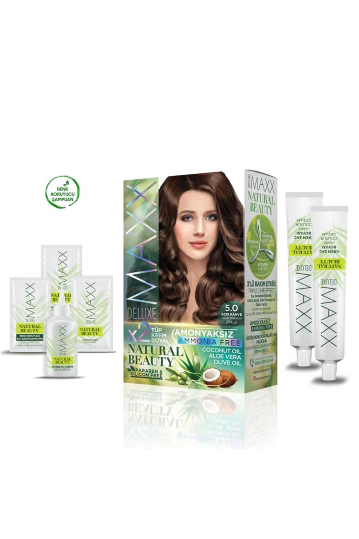 Natural Beauty Amonyaksız Saç Boyası 5.0 Açık Kahve