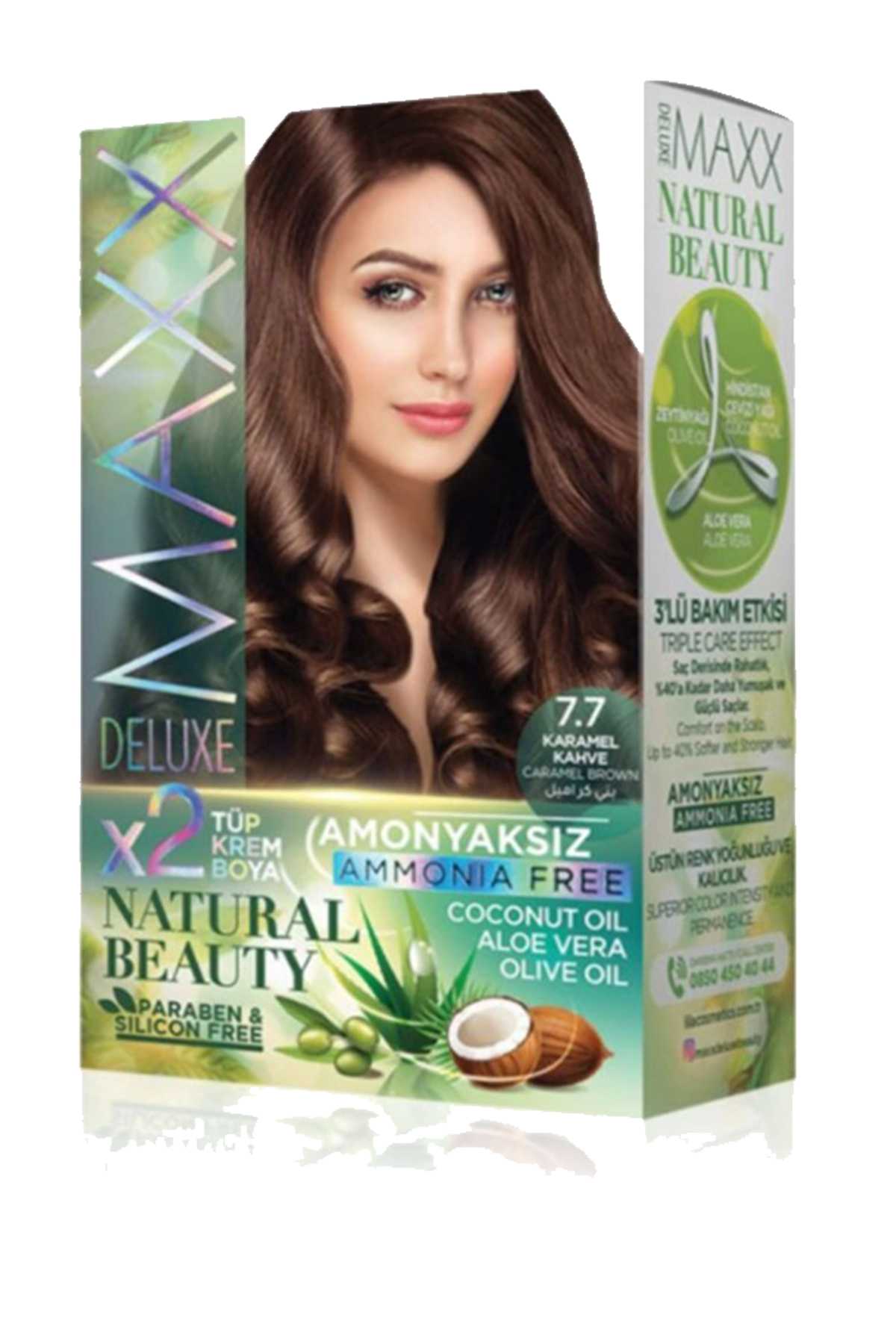 Natural Beauty Amonyaksız Saç Boyası 7.7 Karamel Kahve