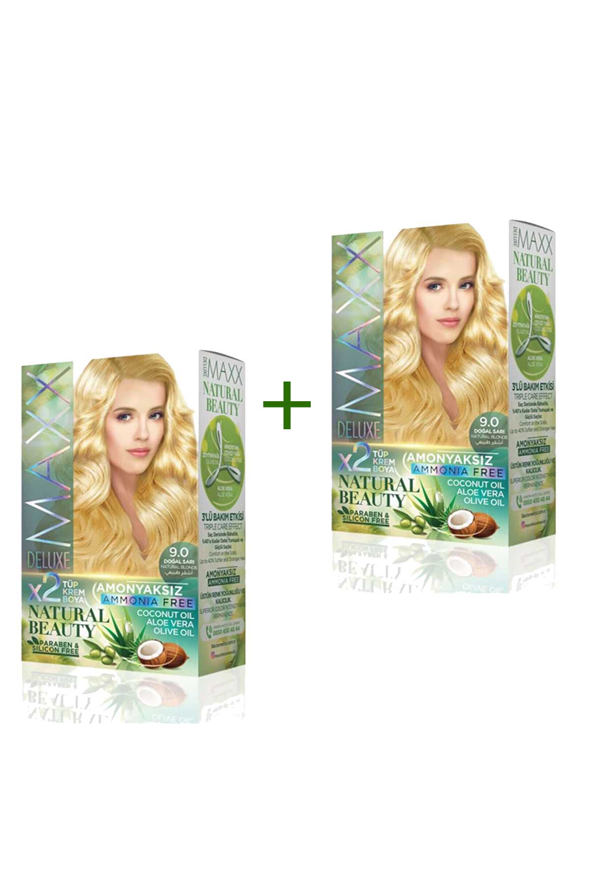 2 Paket Natural Beauty Amonyaksız Saç Boyası 9.0 Doğal Sarı