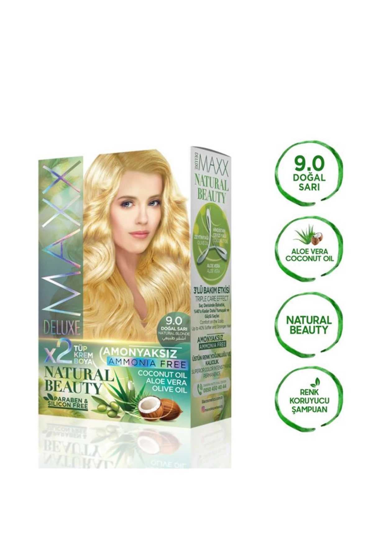 2 Paket Natural Beauty Amonyaksız Saç Boyası 9.0 Doğal Sarı