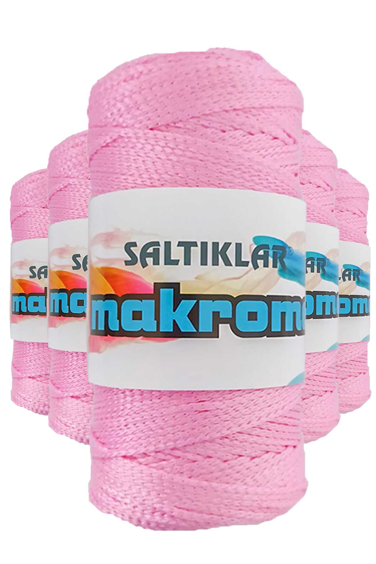 5 Adet Polyester Makrome İpi 1545 Pembe 100 gr