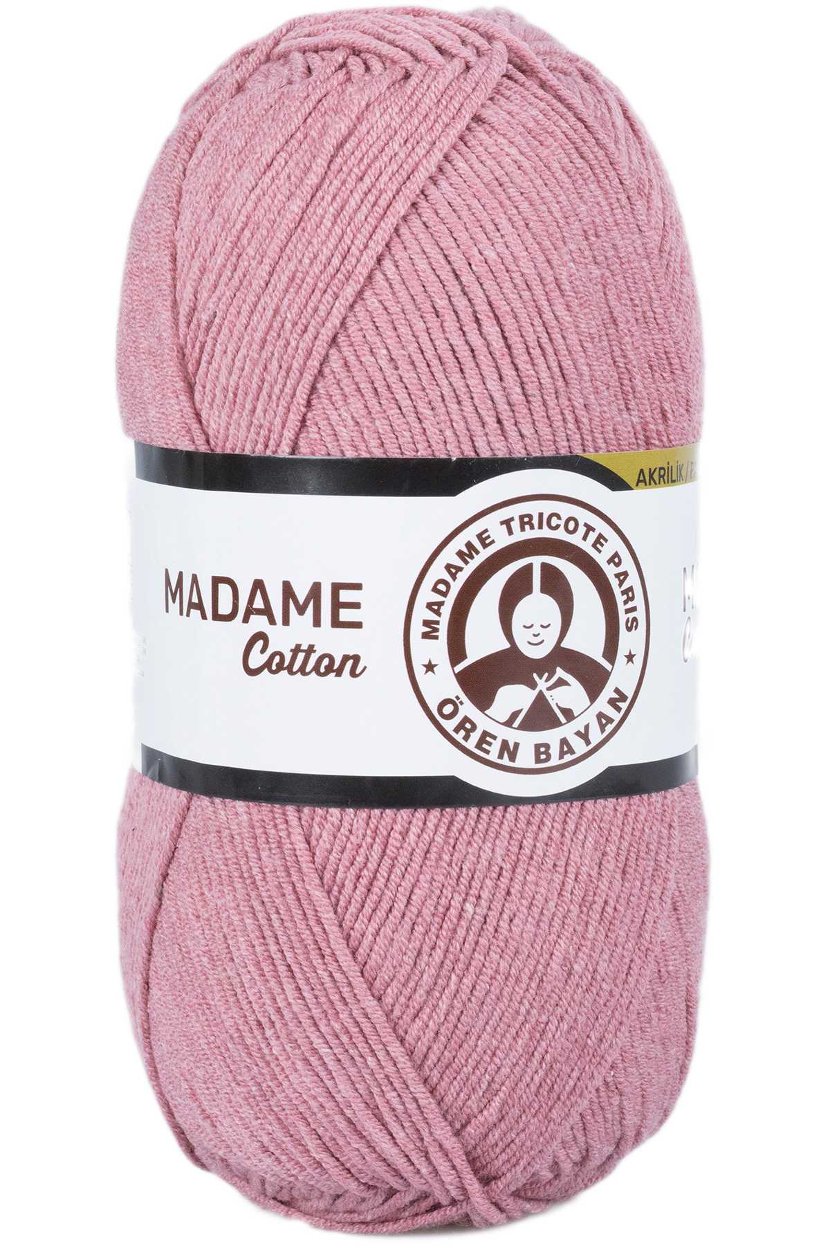 Madame Cotton El Örgü İpi Yünü 100 gr 024 Gül Kurusu