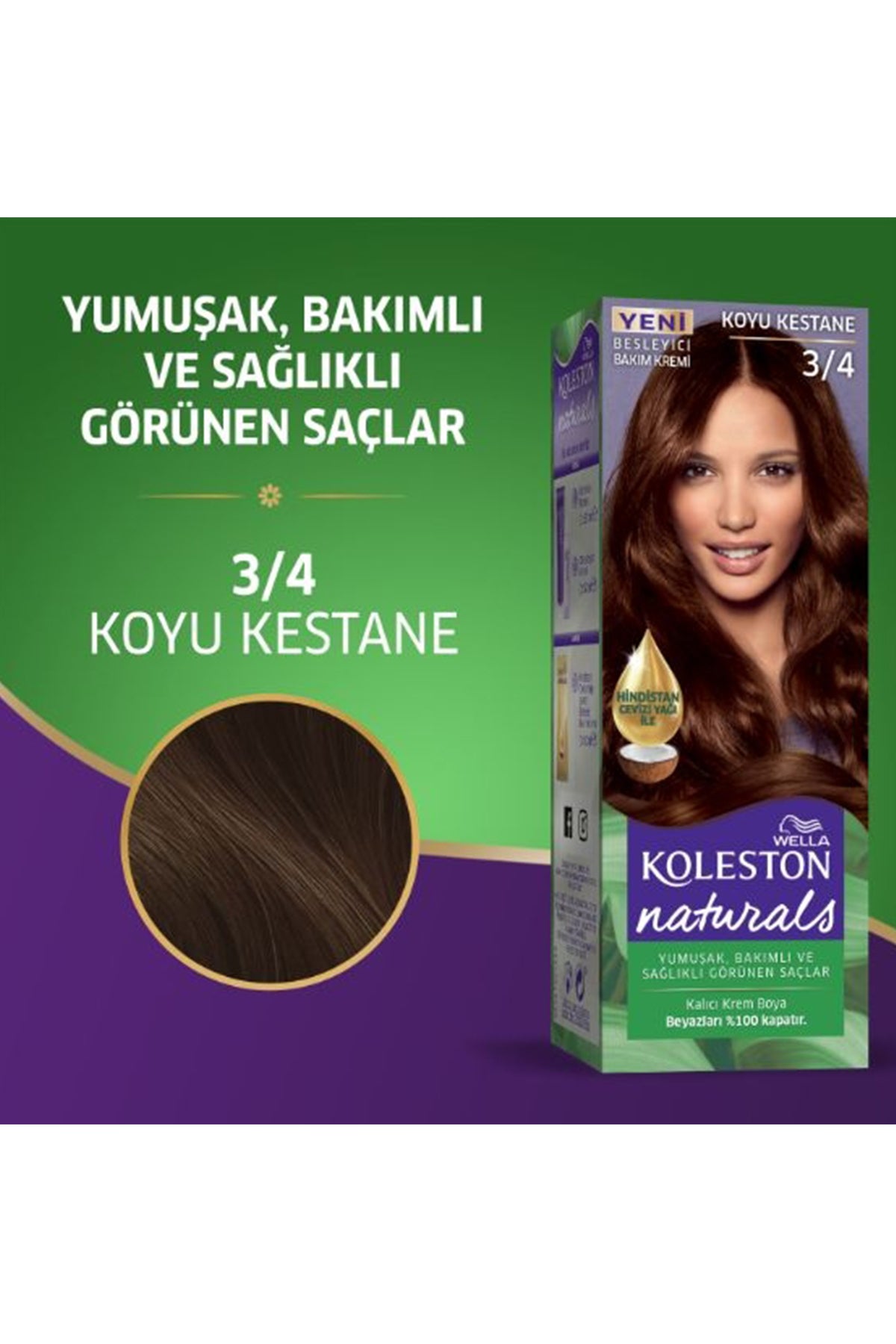 Naturals Saç Boyası Koyu Kestane 3/4