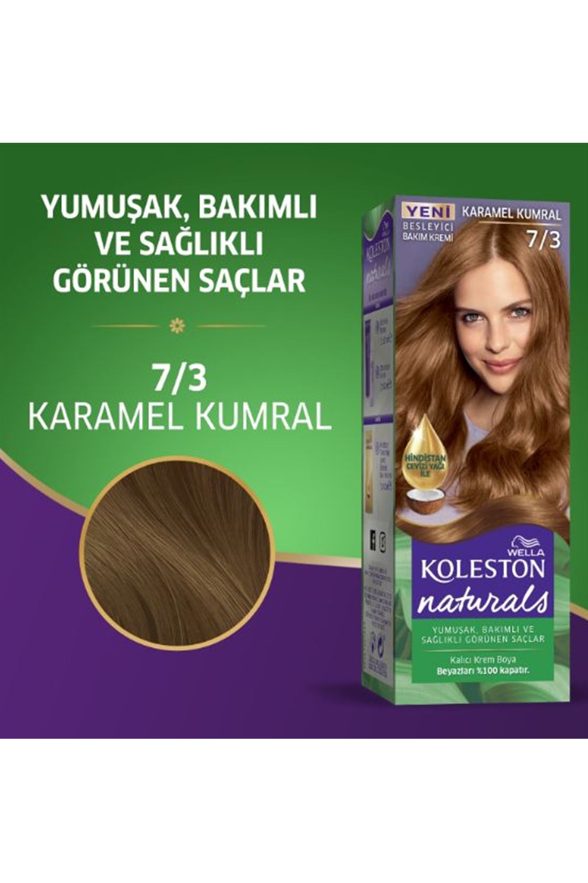 Naturals Saç Boyası Karamel Kumral 7/3 2x Paket