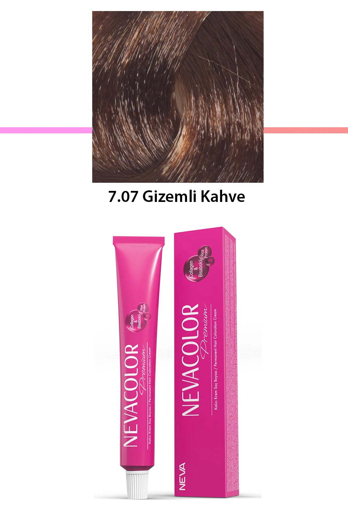 Premium 7.07 Gizemli Kahve - Kalıcı Krem Saç Boyası 50 g Tüp