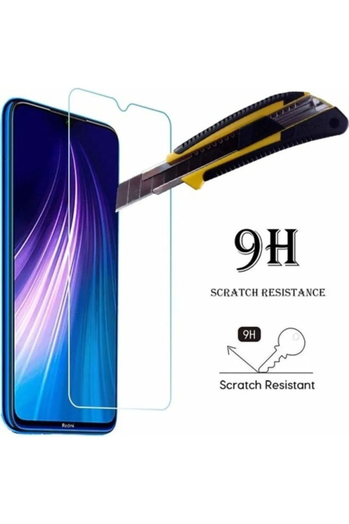 Xiaomi Redmi Note 8 Uyumlu Premium Ekran Koruyucu 9h Sert Temperli Kırılmaz Cam Koruma Şeffaf