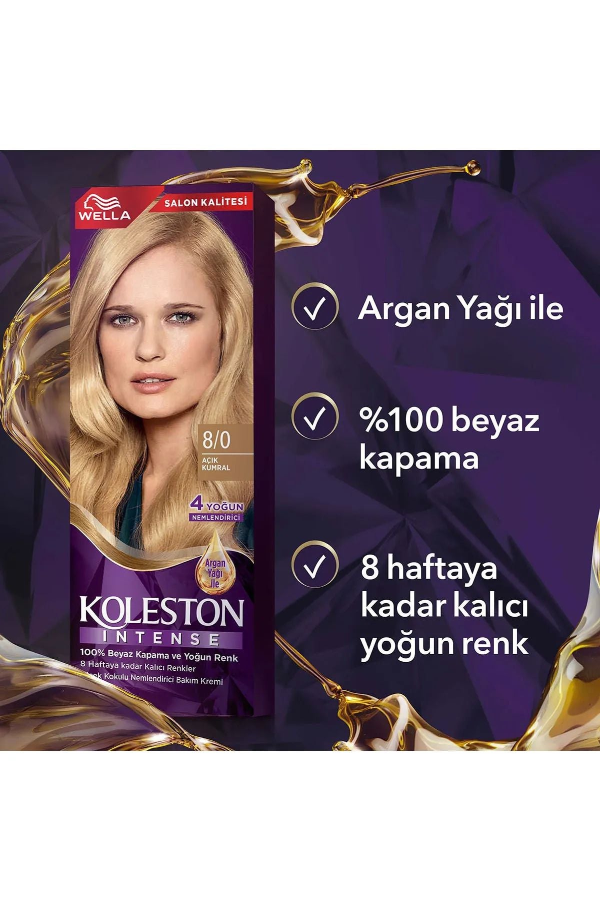 Koleston Intense Saç Boyası 8/0 Açık Kumral - Salon Kalitesi