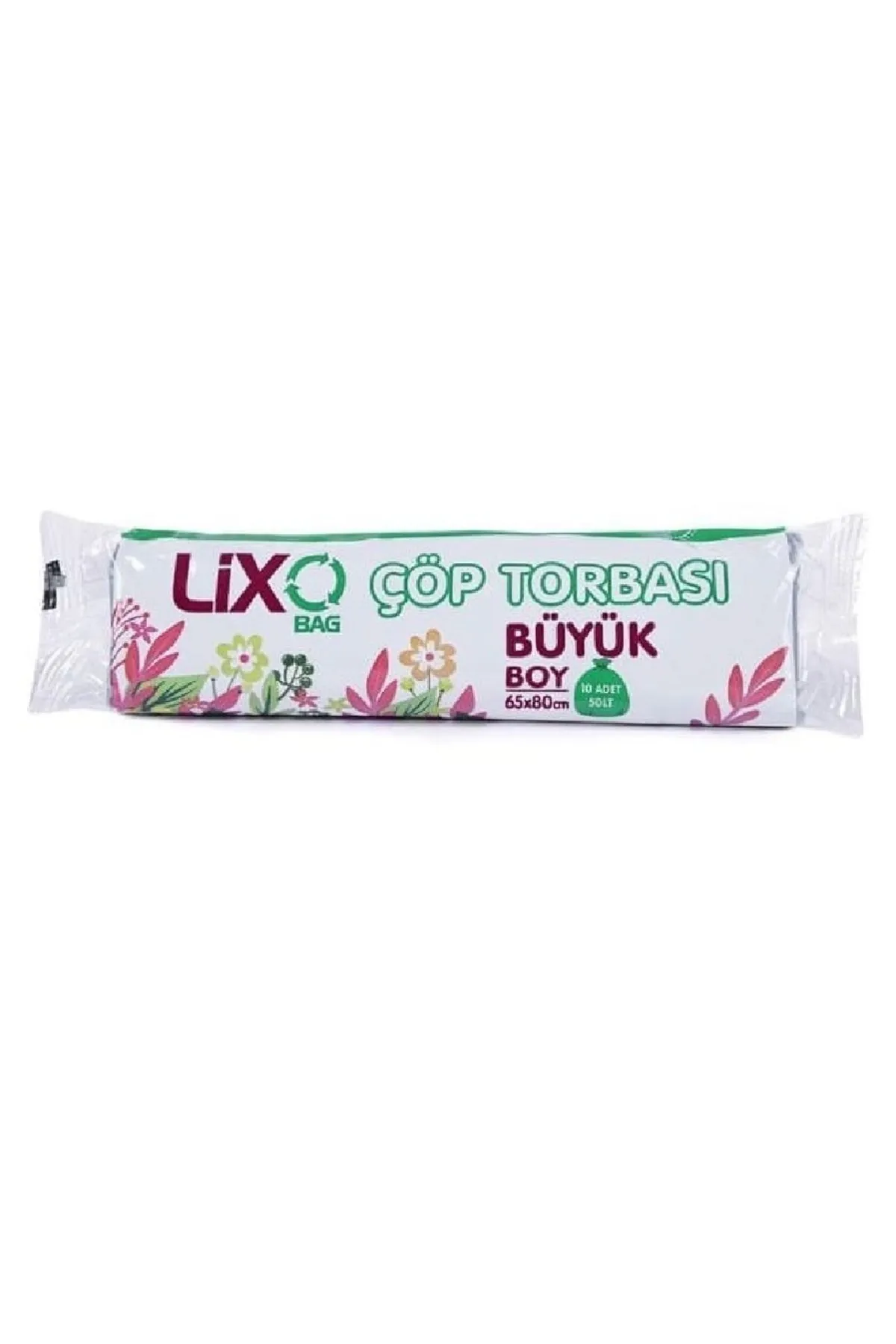 Büyük Boy Çöp Torbası 65 x 80 cm 10 Lu Rulo x 1 Paket = 10 Adet (Mavi)