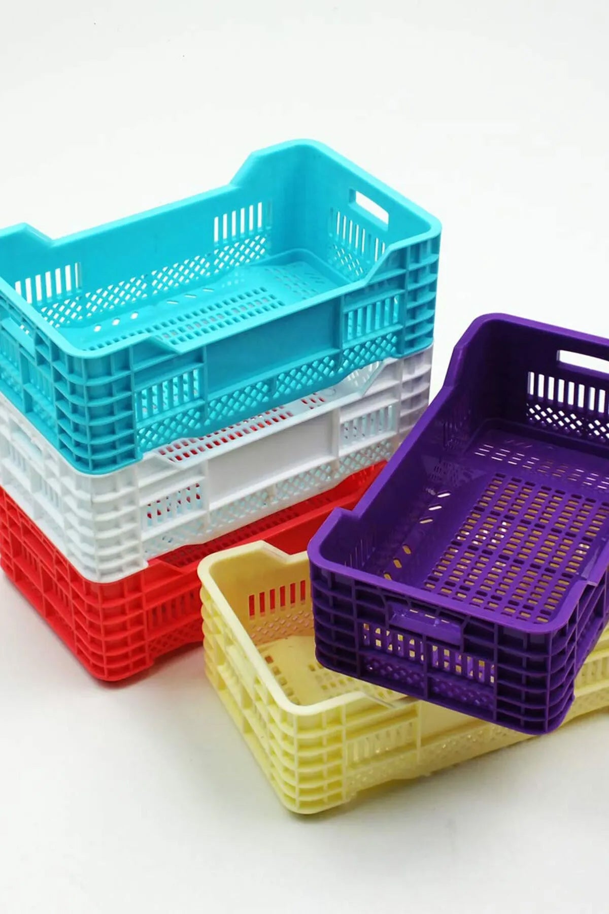 Kasa Sepet 3'lü Set Çok Amaçlı Mini Plastik Organizer Mutfak Düzenleyiciler 17x10x6 cm