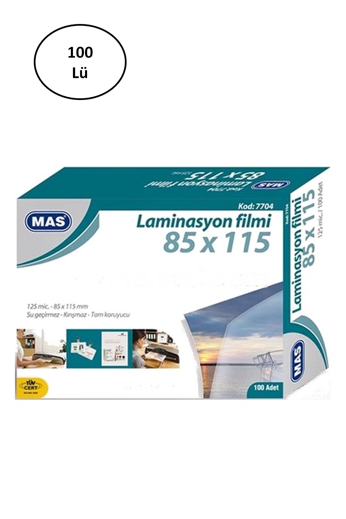 Mas Laminasyon Filmi Parlak 85x115 125 Mıc 100 Lü