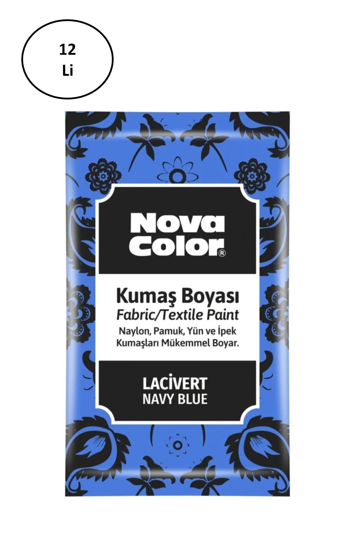 Nova Color Toz Kumaş Boyası Lacivert 12 Gr Nc-909 12'li