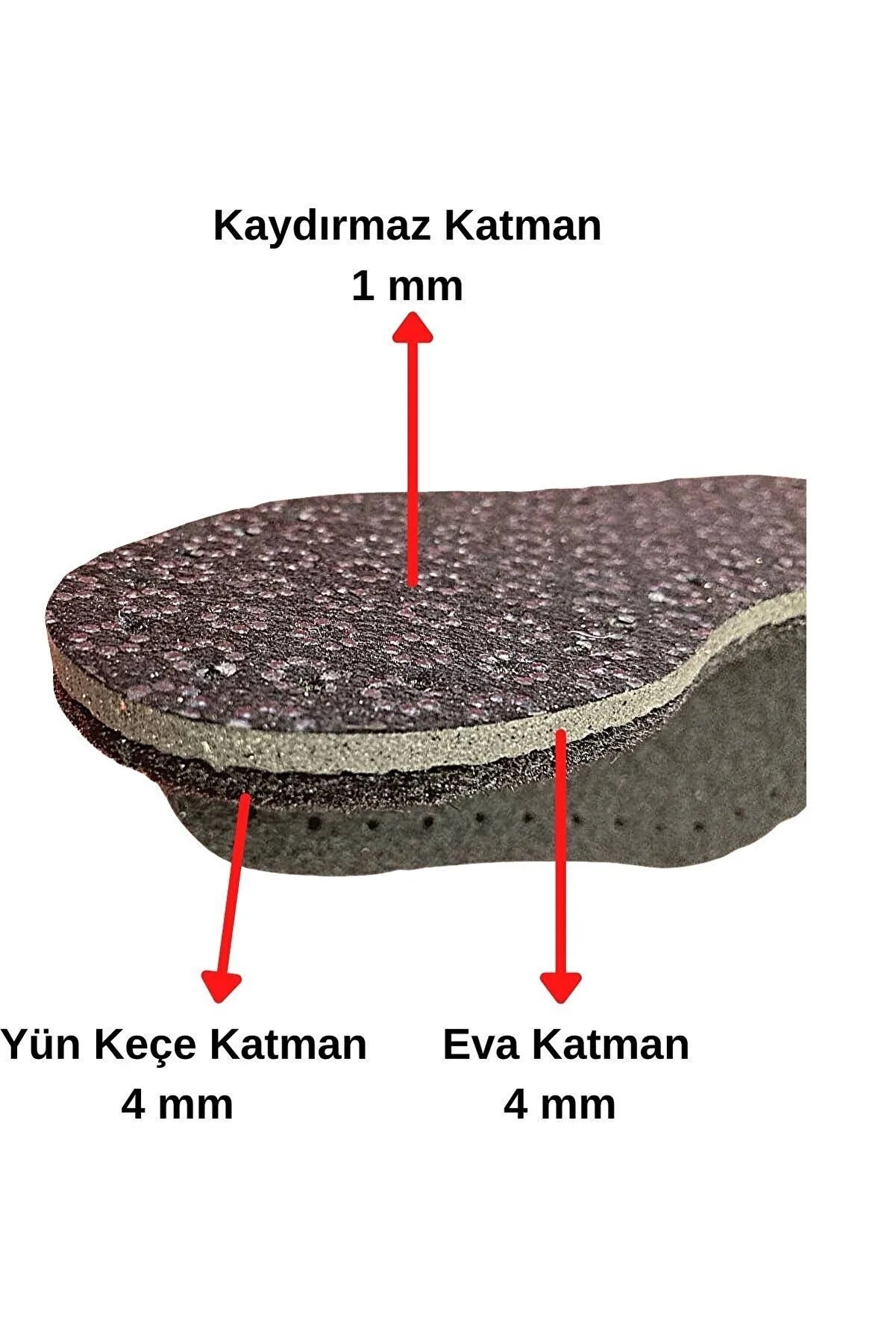 3 Çift Delikli Eva Keçe Panduf Hobi Örgü Patik Tabanı 3 Katlı Konforlu Patik Tabanlığı Kaydırmaz