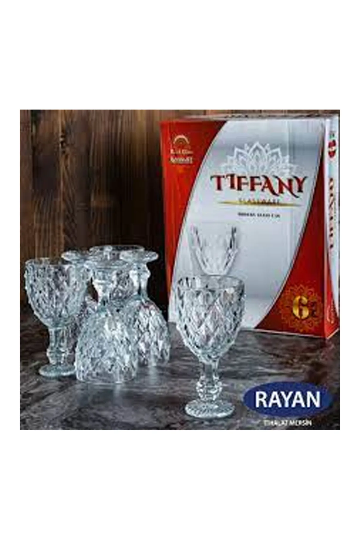 Tiffany 6'lı Lüx Ayaklı Bardak Royaleks-82628