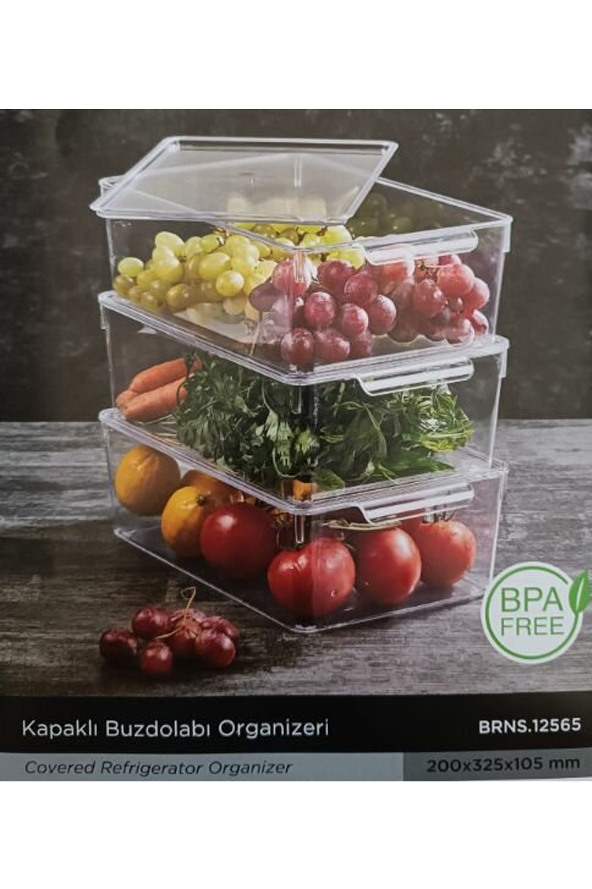 Buzdolabı Organizeri Orta Boy XL Kapaklı Royaleks-12565