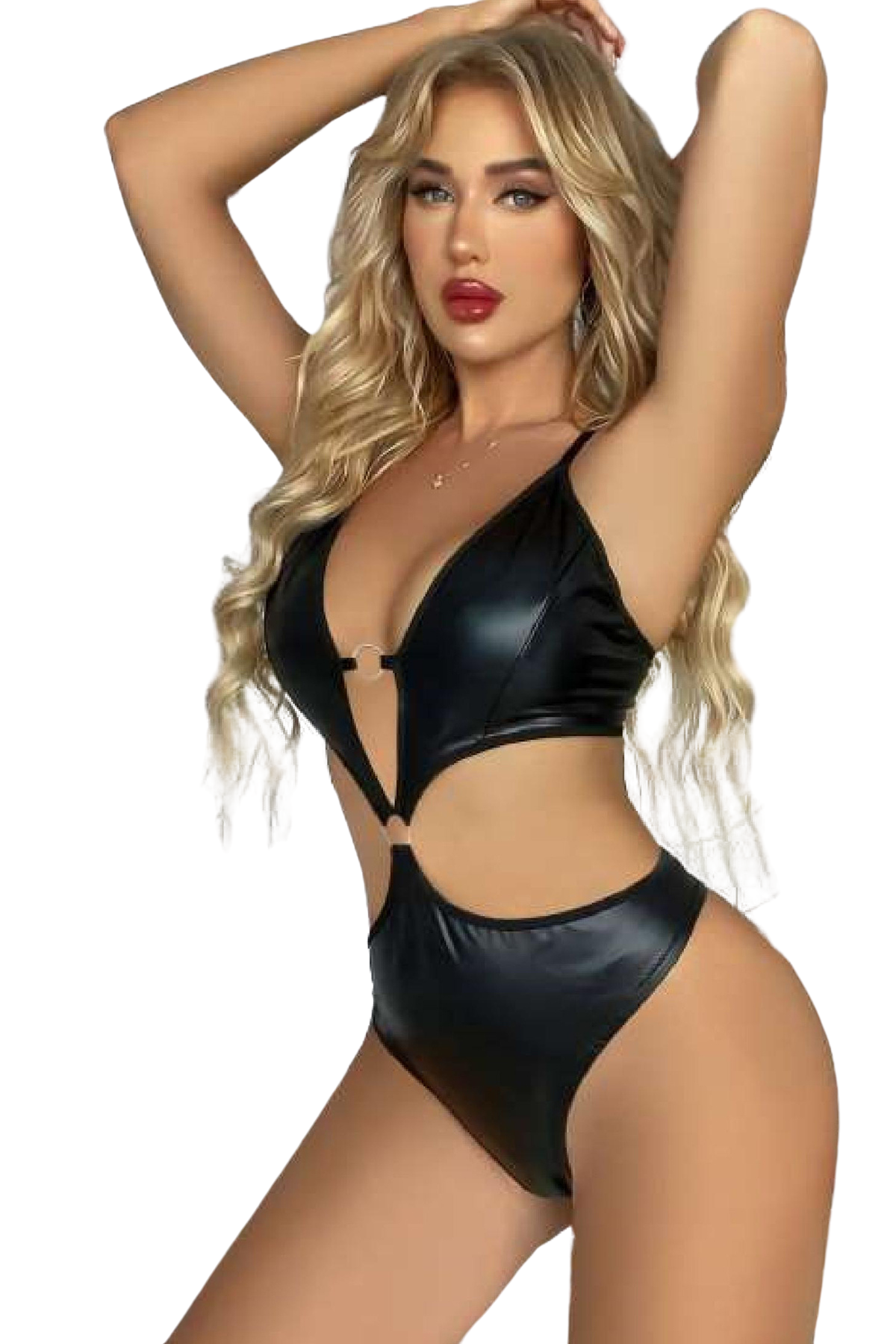 Kadın Babydoll Fantezi Harness Erotik Kıyafet 2058 Siyah - Royaleks