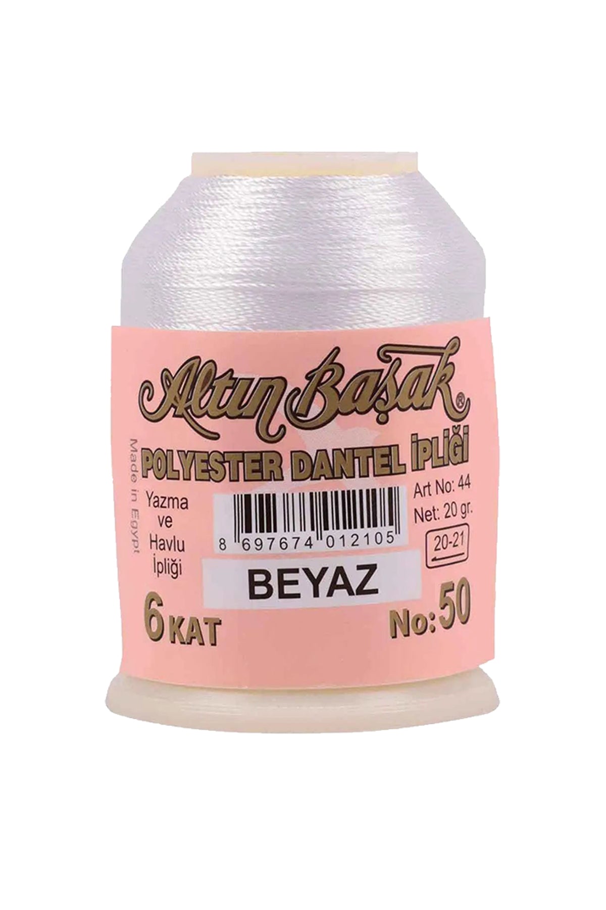 3 Adet Altınbaşak Oya ve Dantel İpi 20 gr - Royaleks - No: BEYAZ - 520 - 123