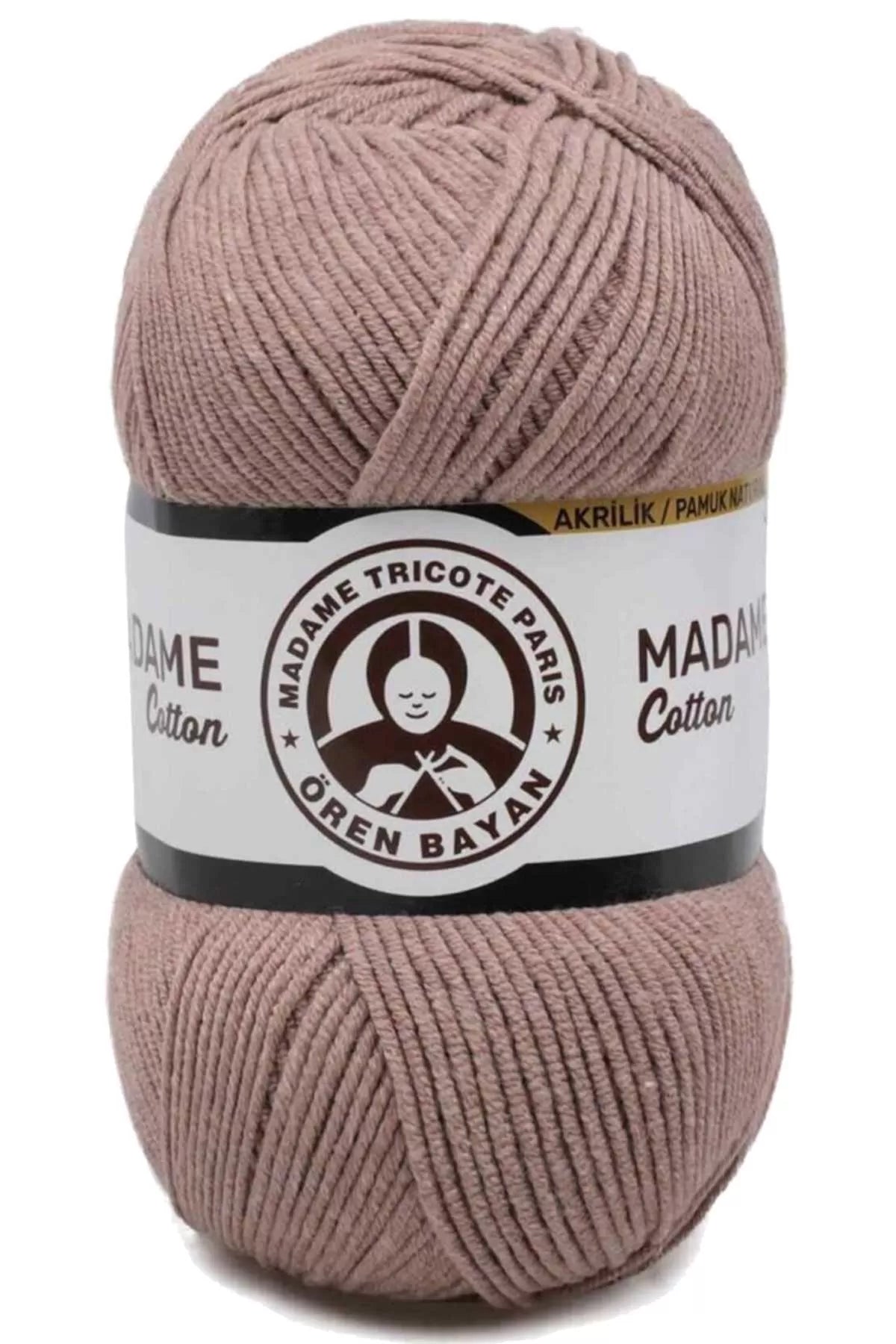 1 Adet Madame Cotton El Örgü İpi Yünü 100 gr 057 Açık Kahve