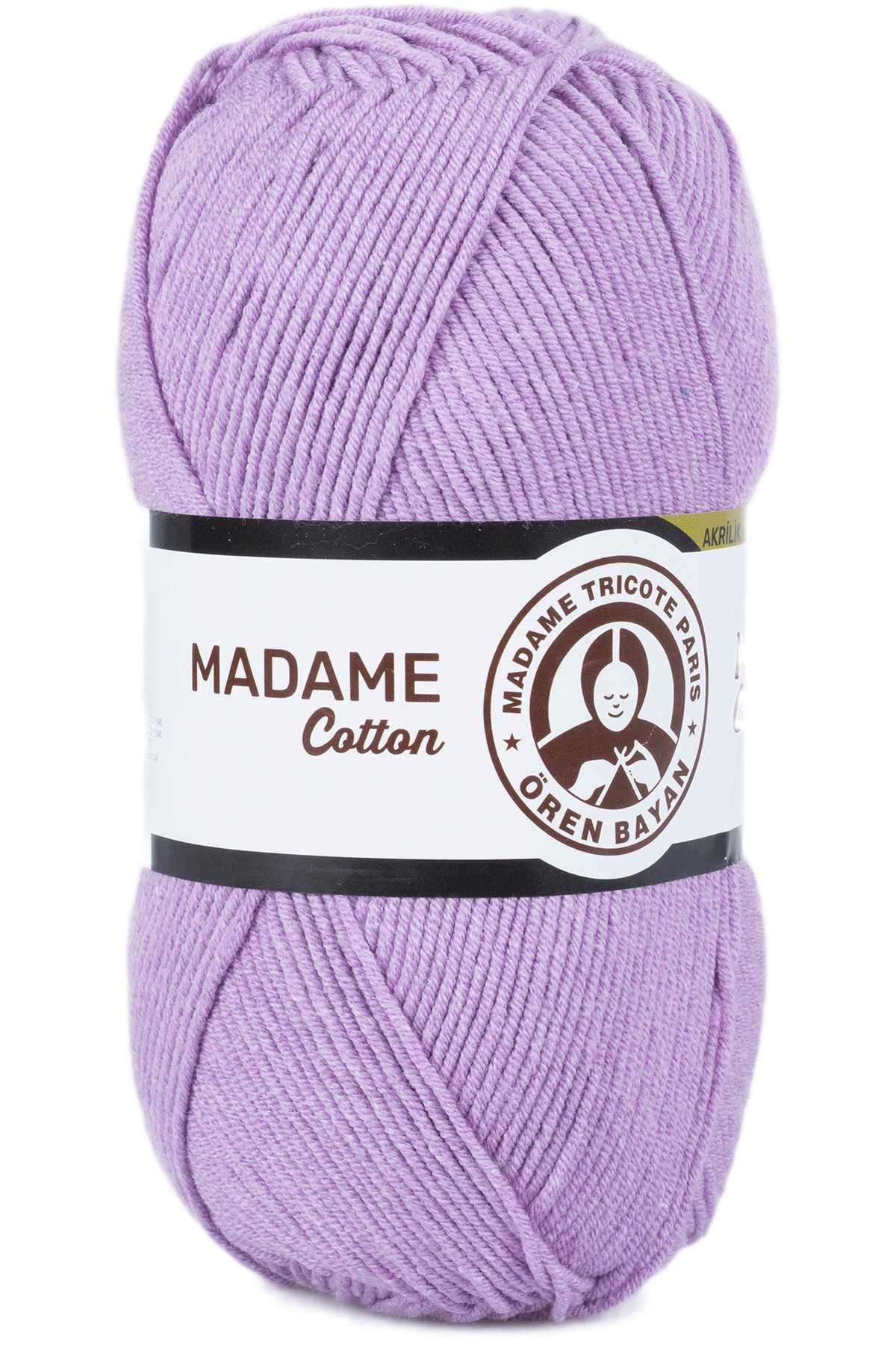 1 Adet Madame Cotton El Örgü İpi Yünü 100 gr 023 Lila