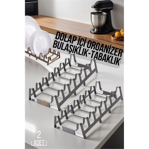 Turk 2 li Dolap İçi Tencere Kapak Ve Tabak Düzenleyici Kurutmalık Organizer