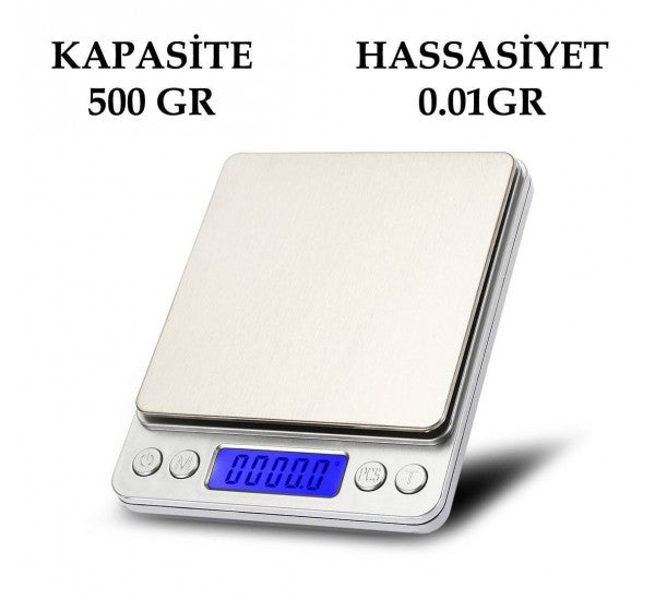 Hassas Terazi 500 gr/0.01gr Laboratuvar, Mutfak Terazisi (4767)