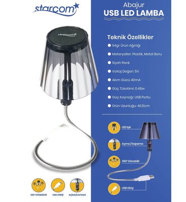 Abajur USB Led Lamba (4767)