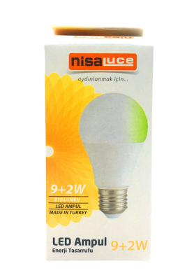 9+2W E27 BEYAZ-YEŞİL LED AMPUL (4767)