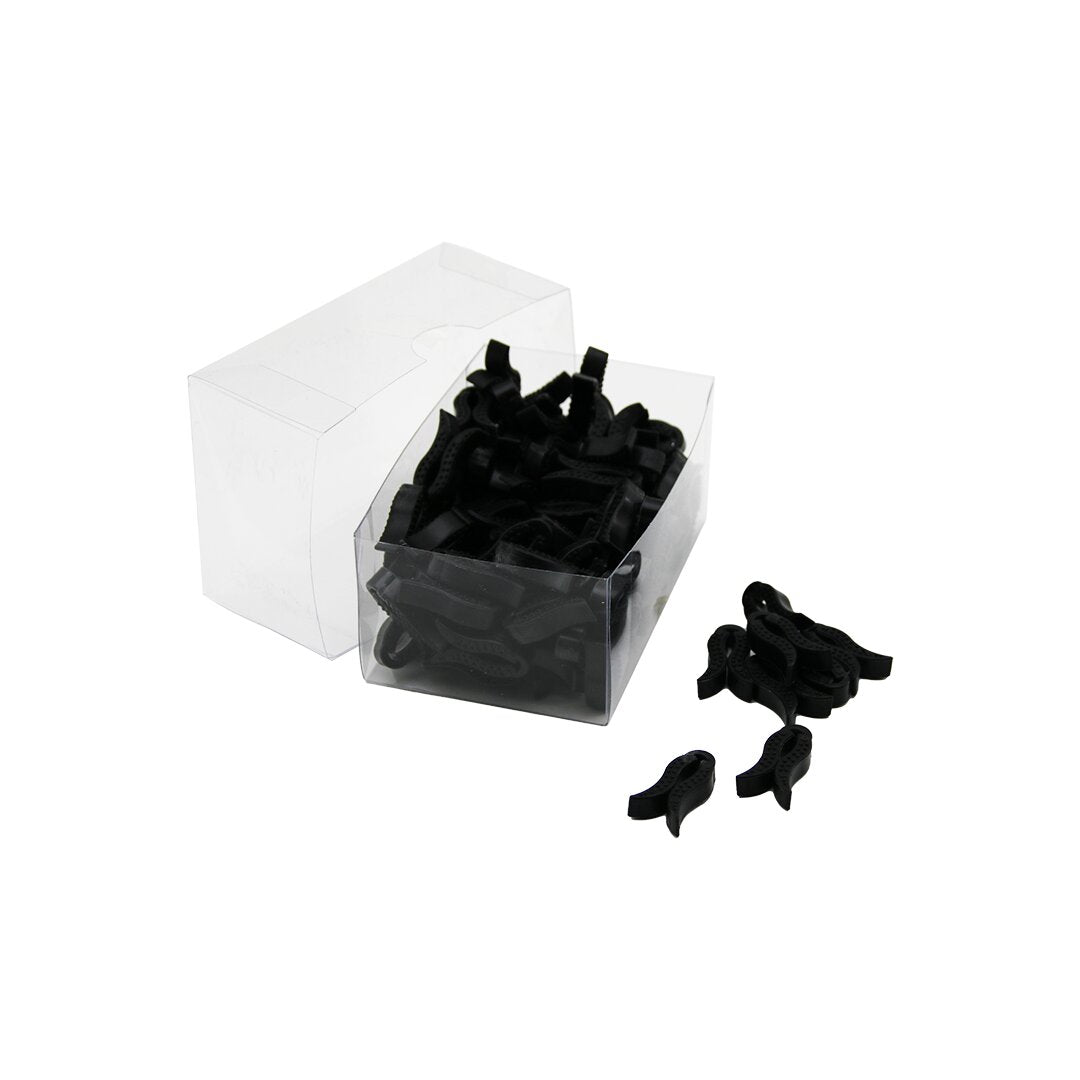 PLASTİK   SİYAH LALE   100PCS  EŞARP ŞAL KLİPSİ (4767)