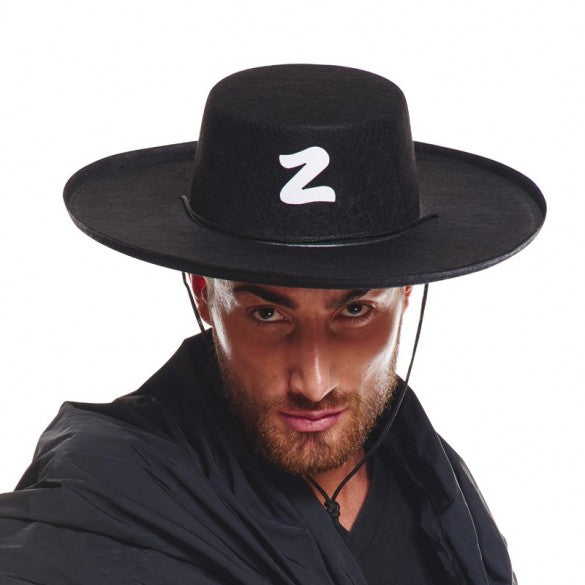 Z Logolu Yetişkin Boy Bağcıklı Zorro Şapkası (4767)