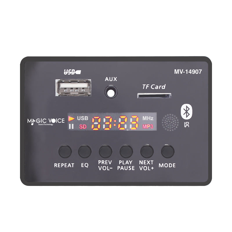 MAGİCVOİCE MV-14907 USB/SD/MIC/AUX/BLUETOOTH KUMANDALI EKRANLI OTO TEYP ÇEVİRİCİ DİJİTAL PLAYER BOARD (4767)