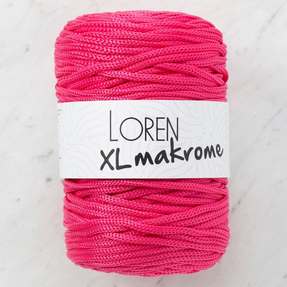 Loren XL Makrome Fuşya El Örgü İpi - R013 - 33713