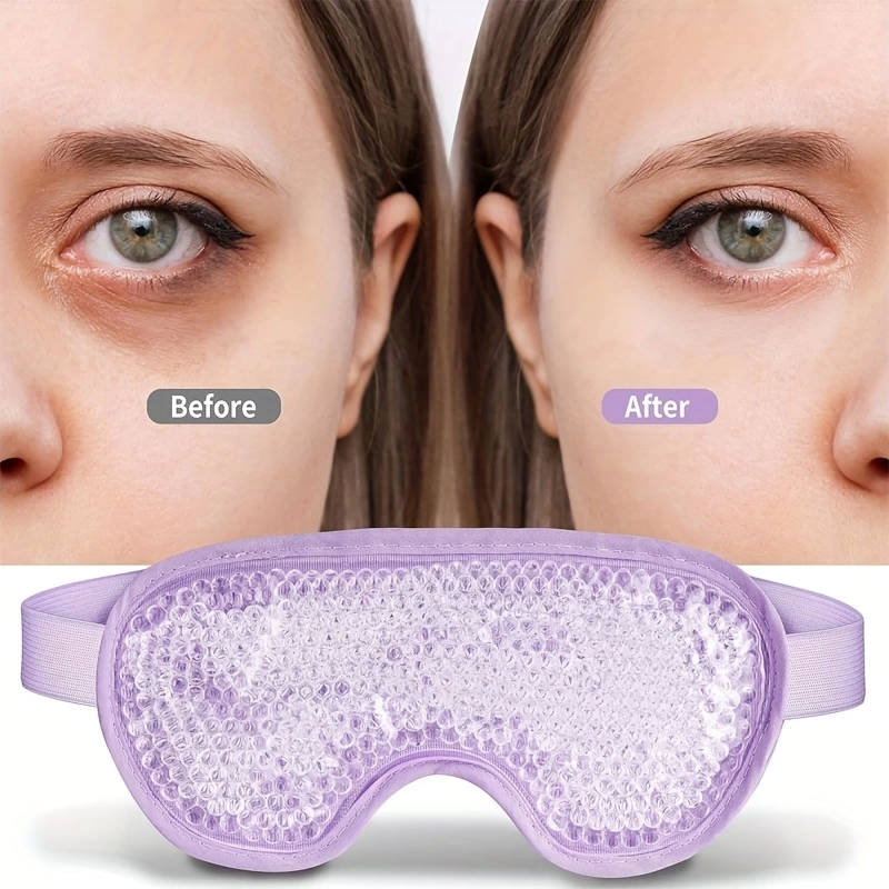 Маска для глаз Ice Gel Therapy с горячими и холодными шариками (фиолетовая)