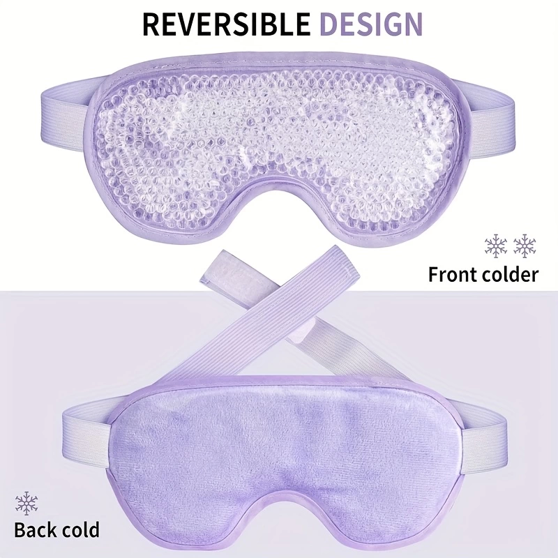 Маска для глаз Ice Gel Therapy с горячими и холодными шариками (фиолетовая)