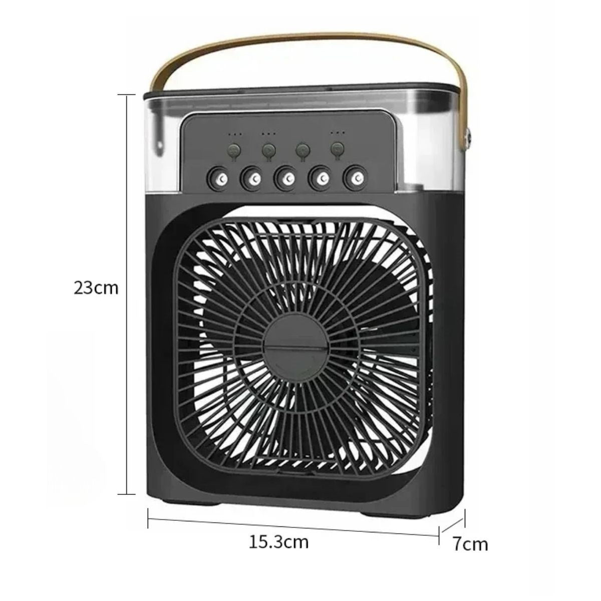 Taşınabilir 3 Farklı Mod Ayarlı 7 Farklı Led Işıklı Sulu Soğutmalı Taşınabilir Masaüstü USB Fan Van