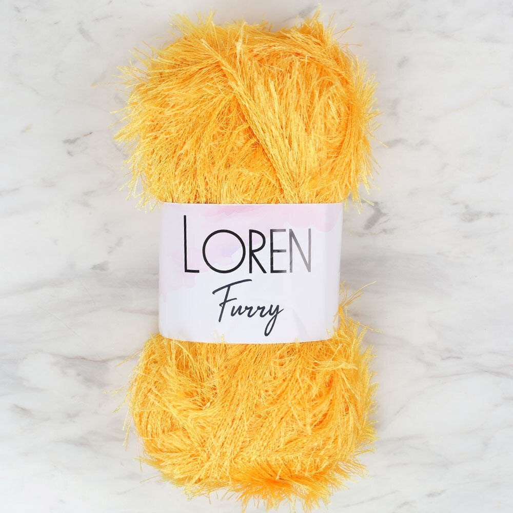 Loren Furry Hardal Sarısı El Örgü İpi - RF075 - 34063