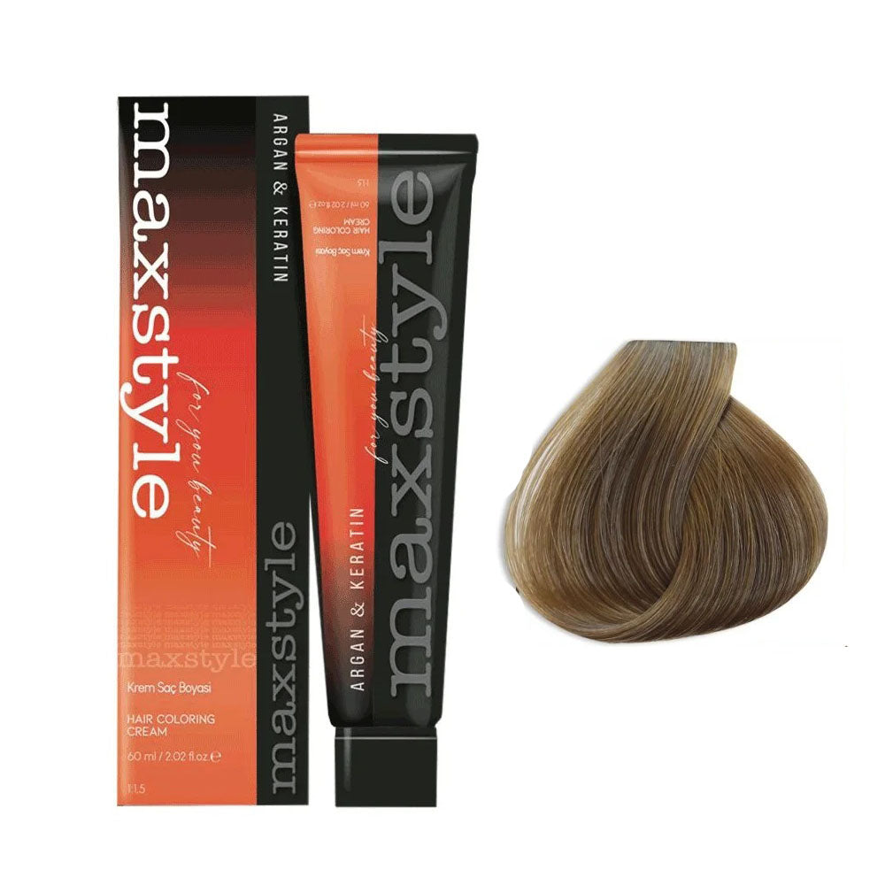 Maxstyle Argan Keratin Saç Boyası 7.0 Kumral + Sıvı oksidan