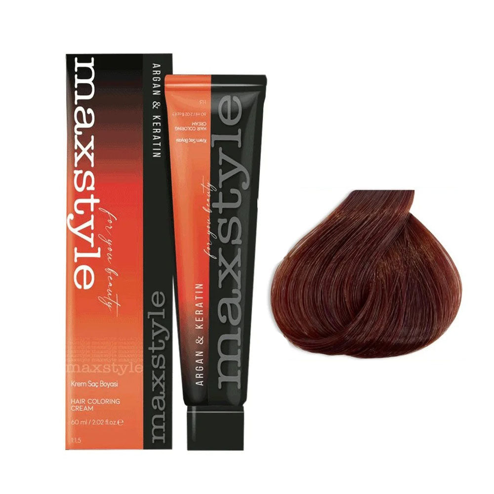 Maxstyle Argan Keratin Saç Boyası 7.35 Bronz Kahve x 2 Adet