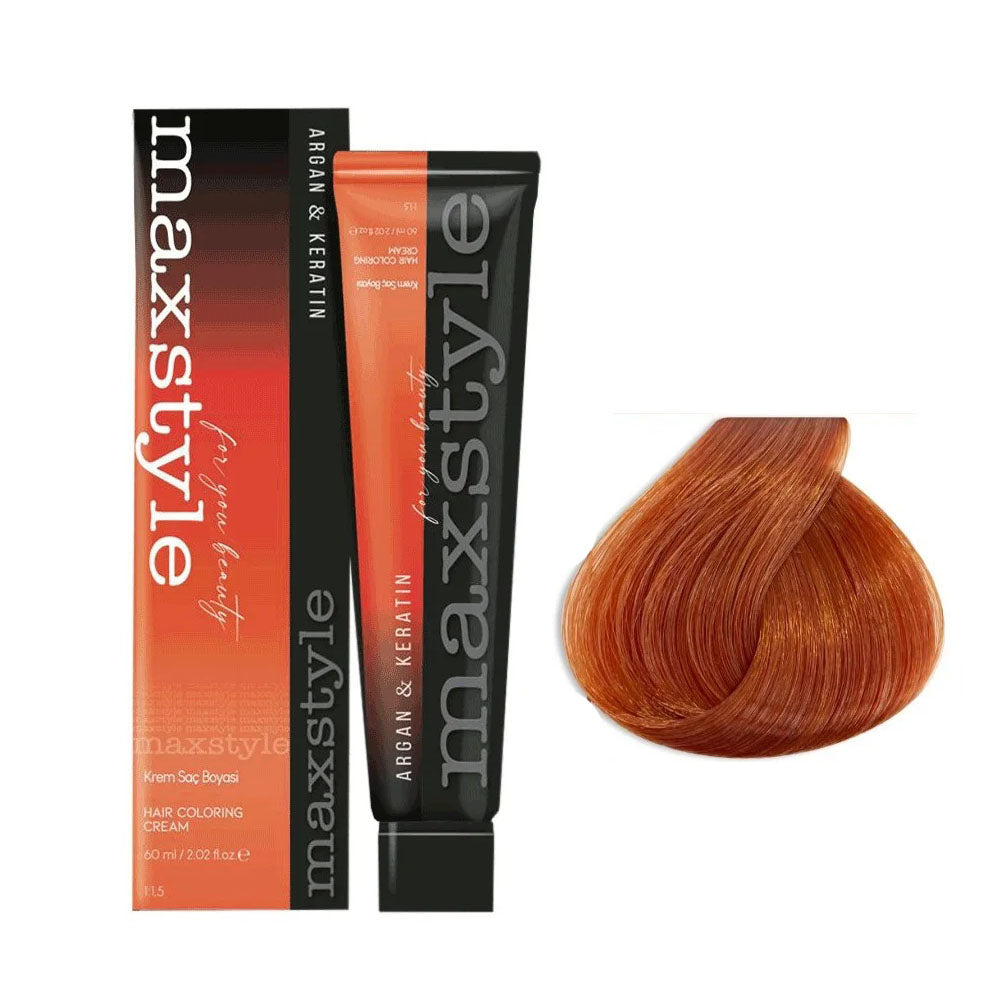 Maxstyle Argan Keratin Saç Boyası 7.44 Yoğun Bakır x 2 Adet