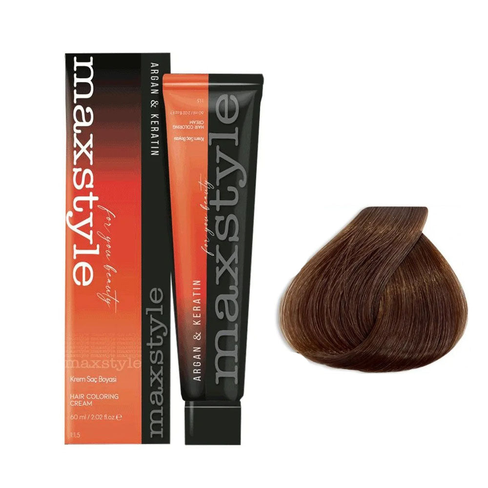 Maxstyle Argan Keratin Saç Boyası 7.8 Açık Tütün Kahve x 2 Adet