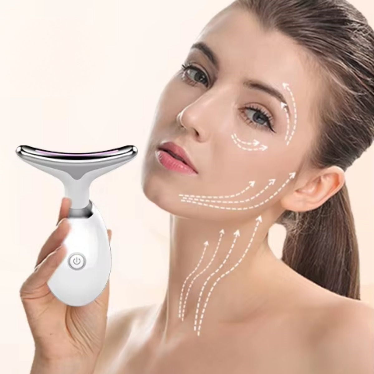 7 Farklı Işık Modlu Tıtreşımlı Boyun Ve Yüz Ems Güzellık Cıhazı