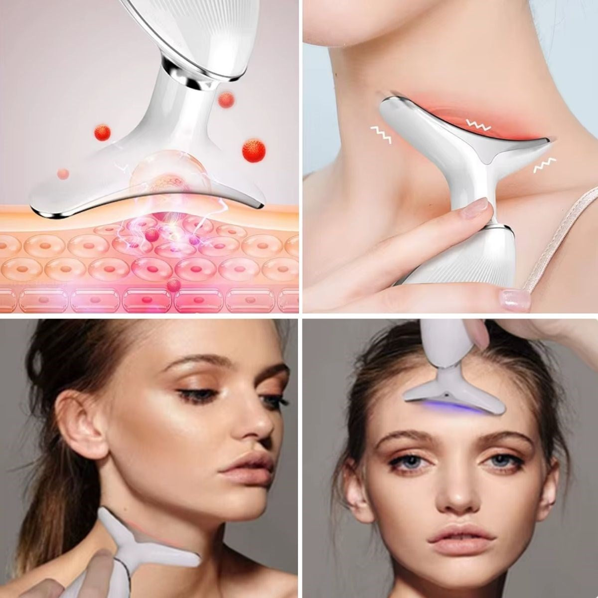 7 Farklı Işık Modlu Tıtreşımlı Boyun Ve Yüz Ems Güzellık Cıhazı