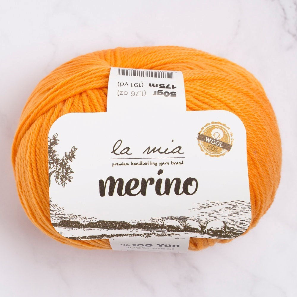 La Mia Merino Turuncu El Örgü İpi - L139 - 33793