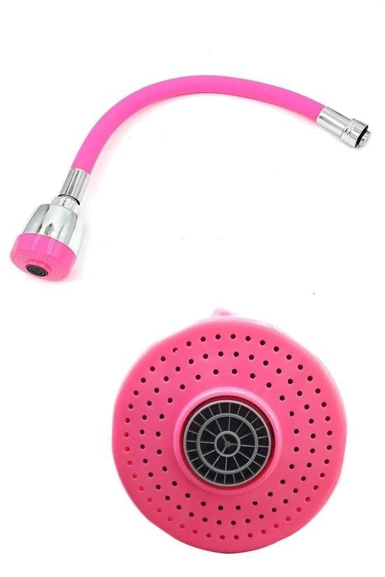 Oynar Başlıklı Tasarruflu Kubar Musluk Borusu ve Başlığı  Pembe