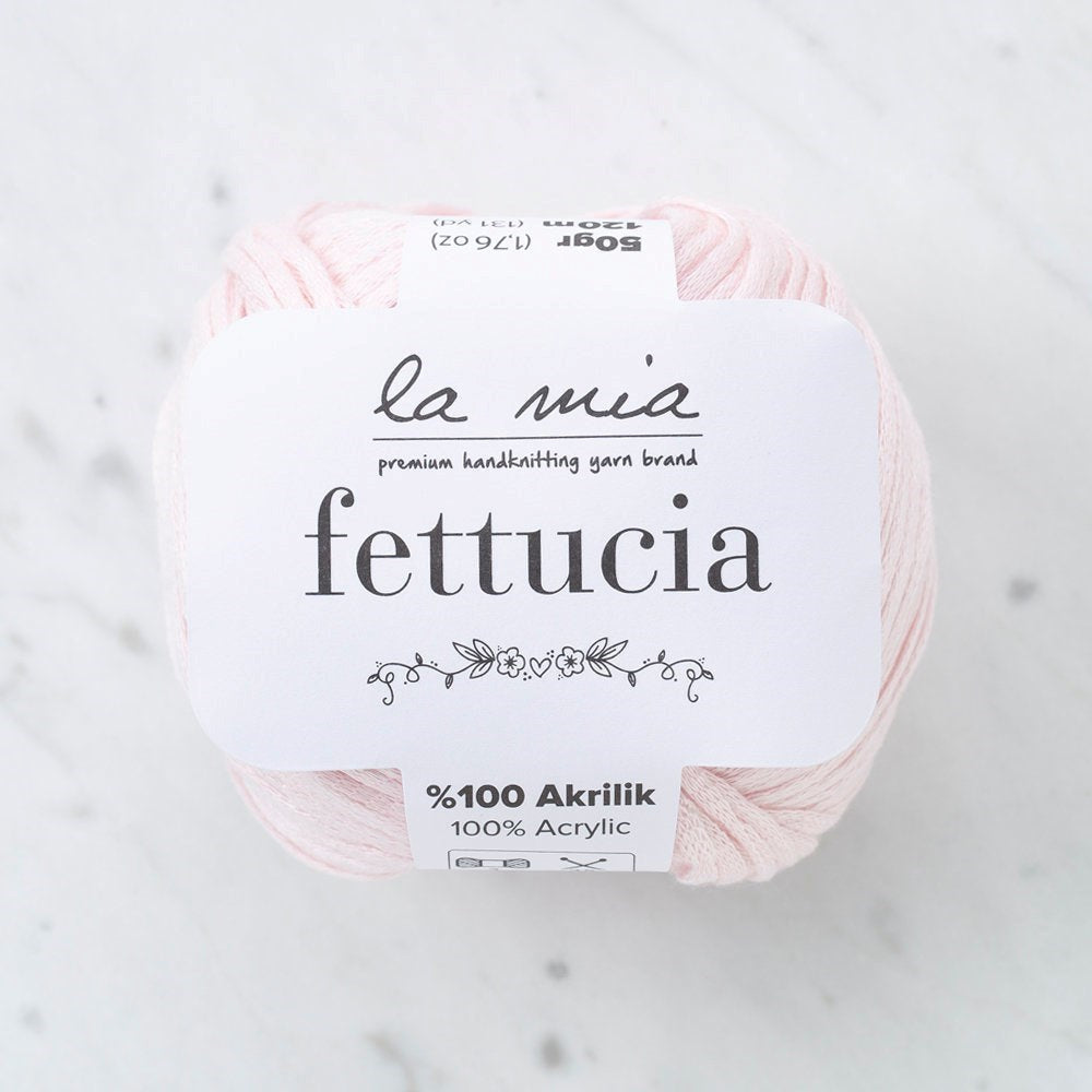 La Mia Fettucia Toz Pembe El Örgü İpi - L063 - 33887