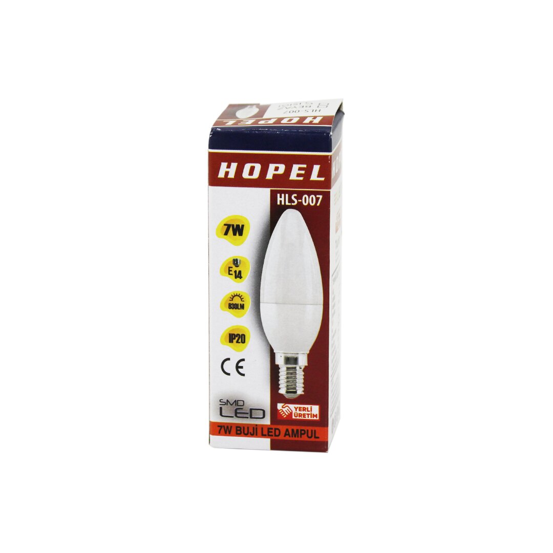 7w - E14 Buji̇ Led Mum Ampul 630lm  Hls-007